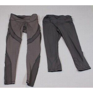 Lululemon Yoga Pants Lot (2 Pair) Size 6 Black and Gray/Black  Athletic Legging
